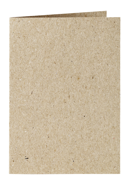 Correspondentiekaart Papicolor dubbel 105x148mm kraft grijs pak à 6 stuks