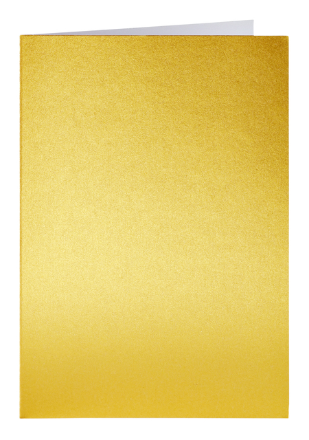 Correspondentiekaart Papicolor dubbel 105x148mm metallic goud pak à 6 stuks