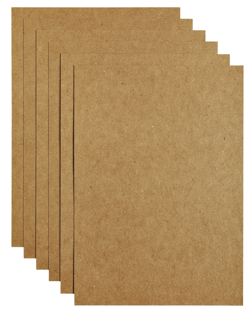 Papier copieur Papicolor A4 220g kraft brun 6 feuilles