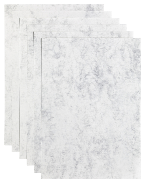 Papier copieur Papicolor A4 200g gris marbré 6 feuilles