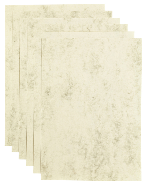 Papier copieur Papicolor A4 200g ivoire marbré 6 feuilles