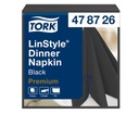 Serviette Tork LinStyle Premium 478726 Pli 1/4 1 ép 390x390mm noir 50 pièces