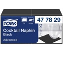 Serviette Tork Cocktail Advanced 477829 2 ép pli 1/4 24x24cm noir 200 pièces
