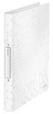 Classeur Leitz WOW A4 2 anneaux méc- O 25mm PP blanc