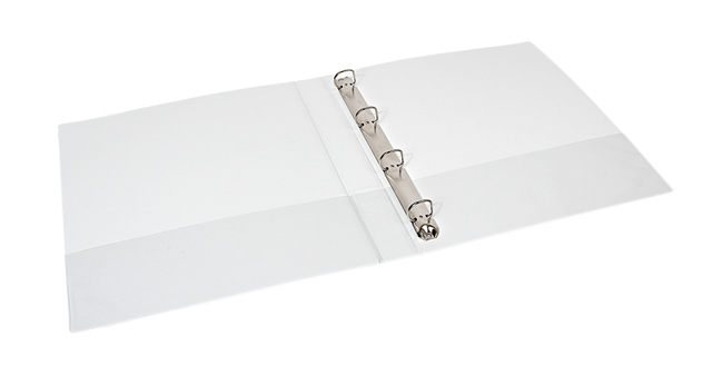 Classeur de présentation Quantore A4 Maxi 4 anneaux méc-D 30mm blanc