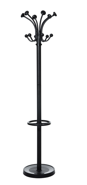 Portemanteau sur pied MAULnubis 176cm 20 crochets noir RAL9004