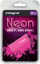 Clé USB 2.0 Integral Neon USB-A 32Go rose