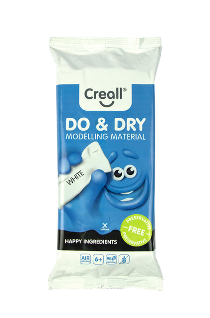 Pâte à modeler Creall Do & Dry blanc 1000g