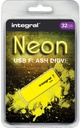 Clé USB 2.0 Integral 32Go néon jaune