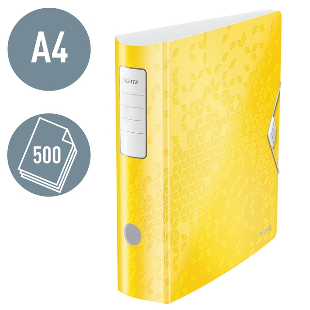 Classeur à levier Leitz 1106 WOW Active 180° A4 80mm PP jaune