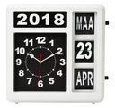 Wandklok Perel analoog 310x310mm nederlandse versie wit