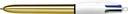 Stylo bille BIC 4 couleurs Shine Medium Or