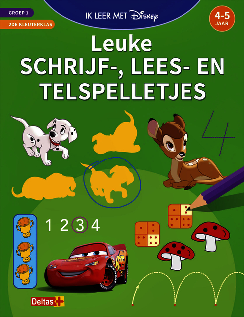 Oefenboek Disney met leuke schrijf-, lees- en telspelletjes