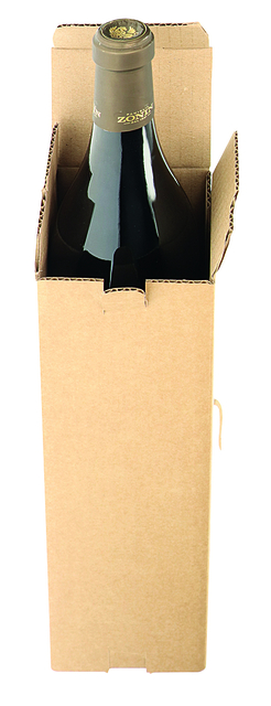 Boîte d'expédition bouteille IEZZY 90x90x360mm carton brun