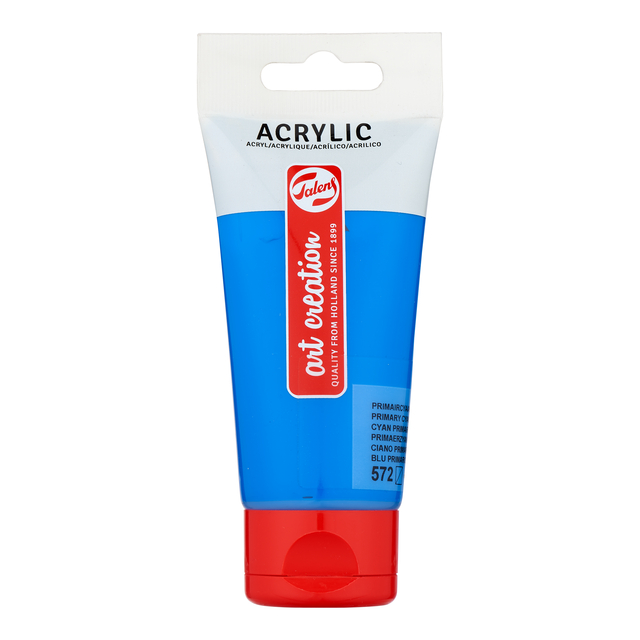 Peinture acrylique Talens Art Creation 572 Cyan primaire tube 75ml