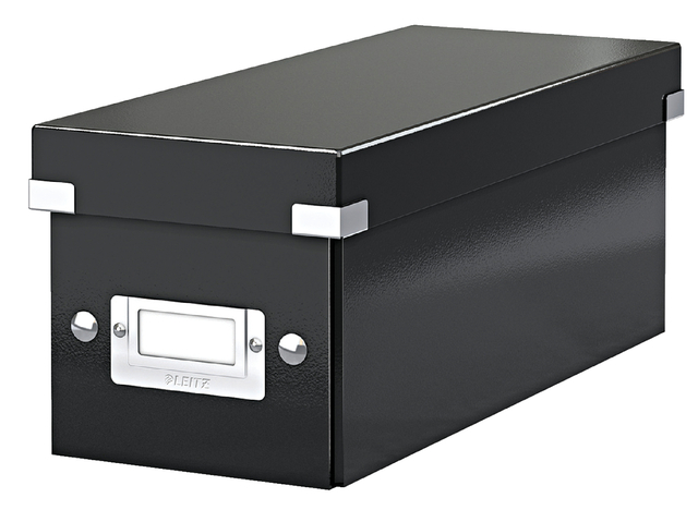 Boîte CD Leitz WOW Click & Store carton recyclé 143x136x352mm noir