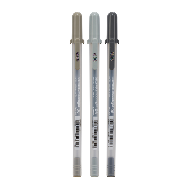 Stylo gel Sakura Gelly Roll Moonlight 06 Urban set 3 couleurs