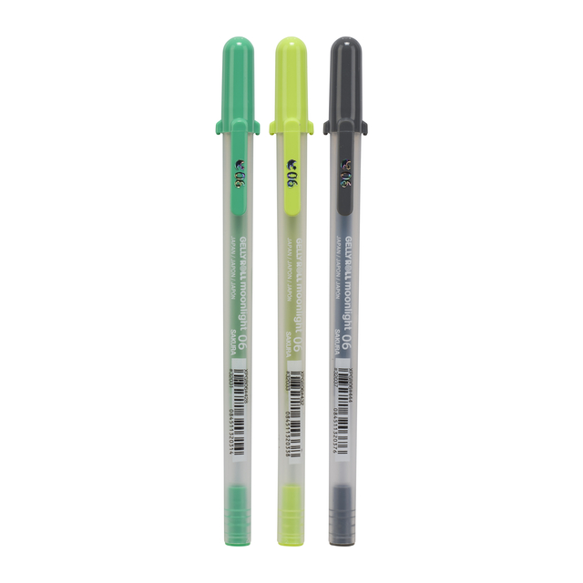 Gelschrijver Sakura Gelly Roll Moonlight 06 botanic set à 3 kleuren