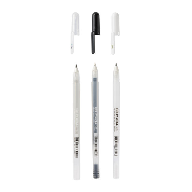 Roller Gel Sakura Gelly Roll  Metallic set 3 couleurs