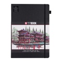 Schetsboek Sakura 80 witte vellen 140gr 210x297mm zwart