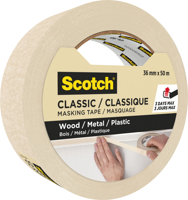Ruban de masquage Scotch Classic 36mmx50m beige