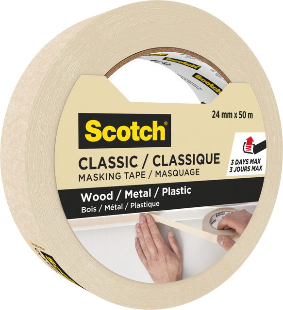 Ruban de masquage Scotch Classic 50mx24mm beige