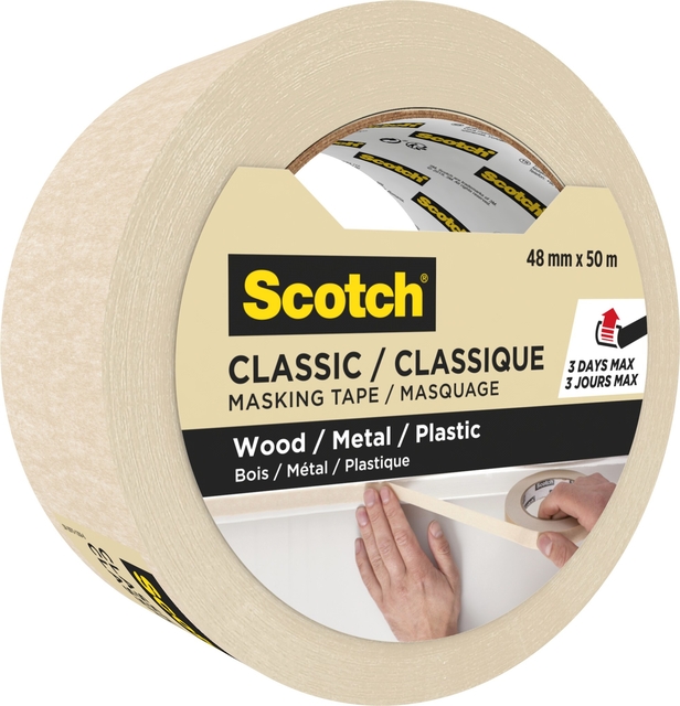Ruban de masquage Scotch Classic 48mmx50m beige