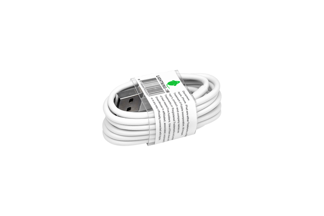 Câble Green Mouse USB Lightning-A 1 mètre blanc