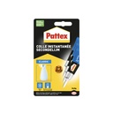 Colle instantanée Pattex Classic 3g blister 2+1 gratuit