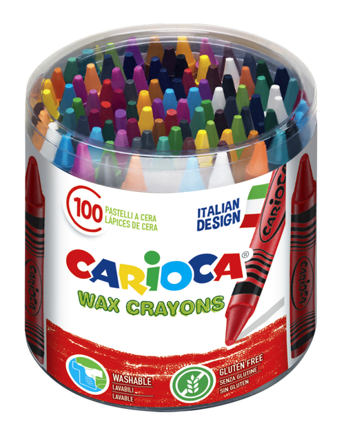 Craie à la cire Carioca Maxi boîte 100 pièces assorti