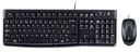 Clavier Logitech K120 QWERTY + souris USB noir