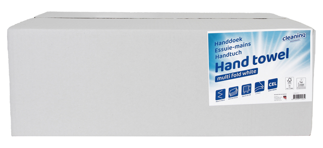 Essuie-mains Cleaninq pli-I 2 épaisseurs 203x320mm 25x 120 pièces blanc