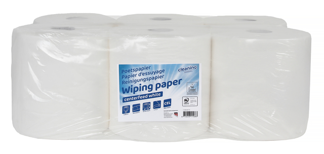 Papier d'essuyage Cleaninq M2 2 épaisseurs 6x 450 feuilles blanc