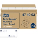 Essuie-mains Tork H2 Xpress 471093 Universal multifold 1 épaisseur 213x234mm blanc 20x 250 feuilles