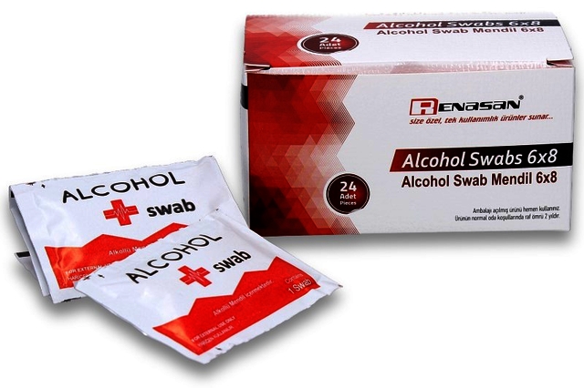 Alcohol doekjes Renasan 70% alcohol 10.5x20cm