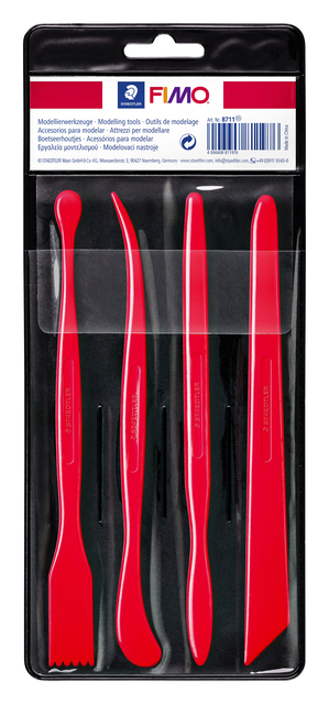 Outils de modelage Fimo Staedtler en plastique blister 4 pièces