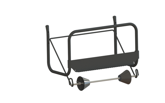 Poetspapierdispenser Euro Products M1 muurstandaard zwart 438304