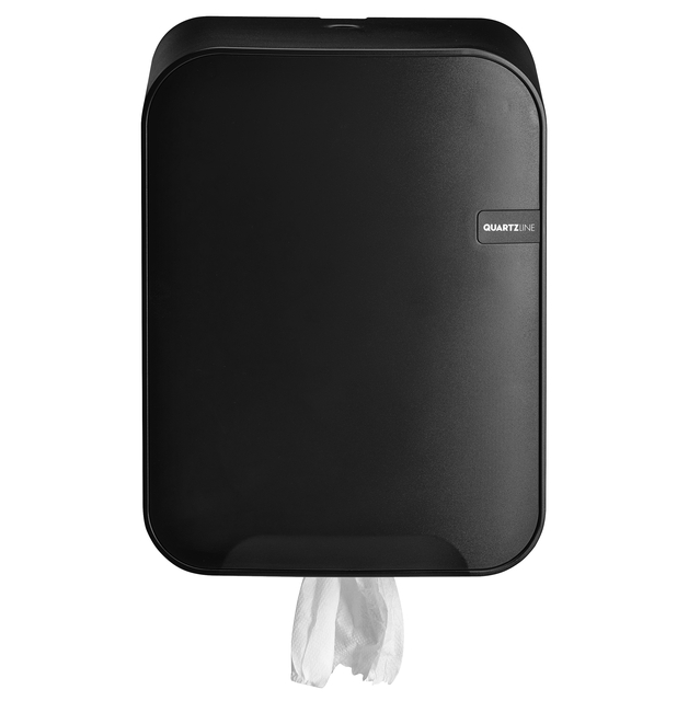 Poetspapierdispenser Quartzline Q16 medium zwart 441154