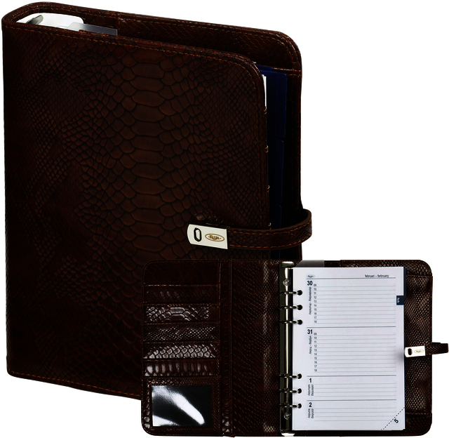Agenda 2021-2022 Organiseur Kalpa A5 croco brun