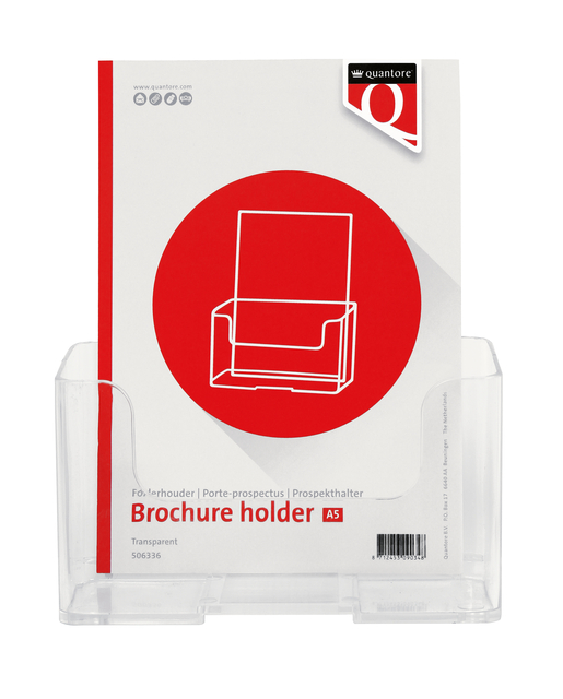 Porte-brochures Quantore A5 transparent