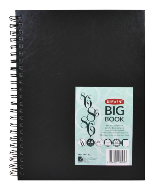 Bloc croquis Derwent Big Book A4 couverture rigide