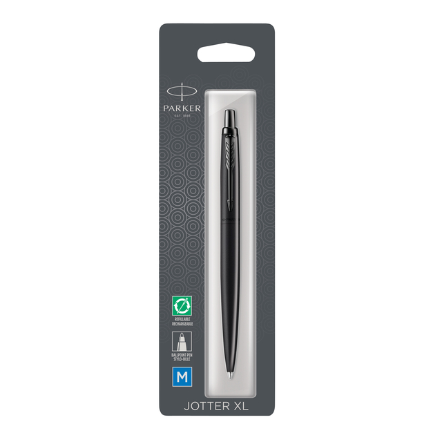 Stylo bille Parker Jotter XL Monochrome Black Medium blister
