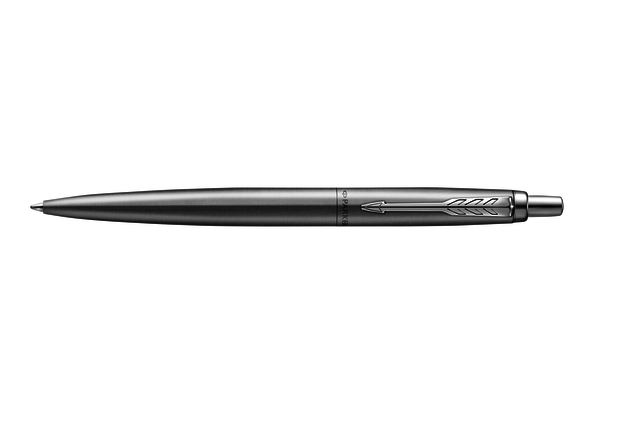 Balpen Parker Jotter XL Monochrome stainless steel medium blister à 1 stuk