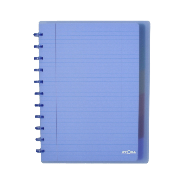 Cahier Atoma A4+ ligné 120 pages 90g PP transparent assorti