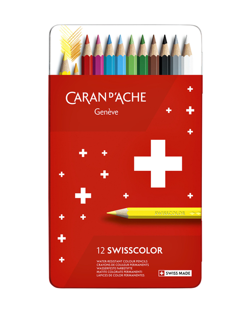 Kleurpotloden Caran d'Ache Swisscolor 12 stuks assorti