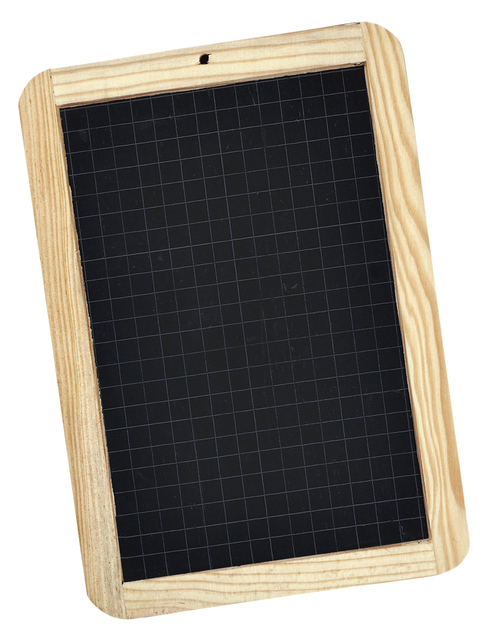 Ardoise Giotto cadre en bois 180x260mm quadrillé noir