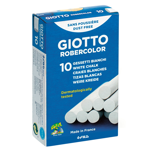 Craie tableau noir Giotto blanche boîte 10 pièces