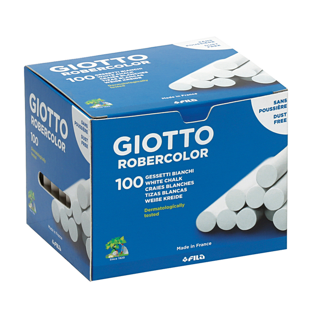 Craie tableau noir Giotto blanche boîte 100 pièces