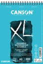 Bloc aquarelle Canson XL A5 20 feuilles 300g spirale blanc