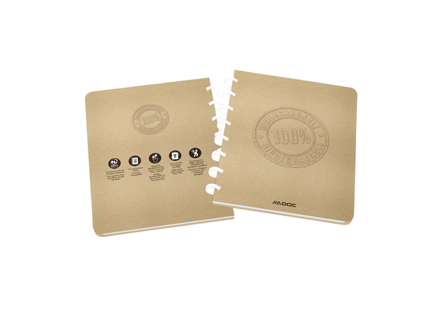 Cahier ADOC BIO A5 carreau 5x5mm 144 pages 90g kraft